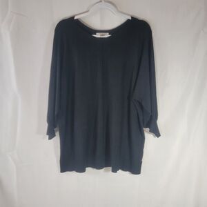 Max Studio Women's Plus Size 2X Black Dolman Sleeve Pullover Knit Sweater